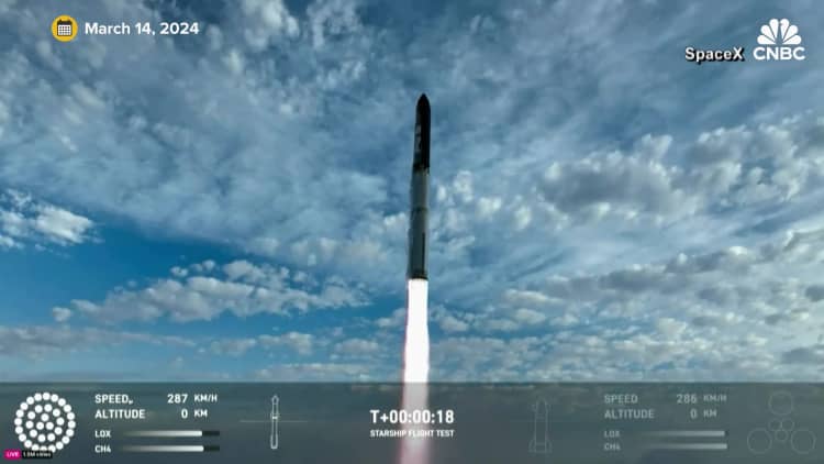 SpaceX loods derde toetsvlug van grootskaalse Starship Rocket