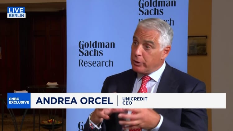 Kyk na die volledige onderhoud van CNBC met Andrea Orcel, uitvoerende hoof van Unicredit