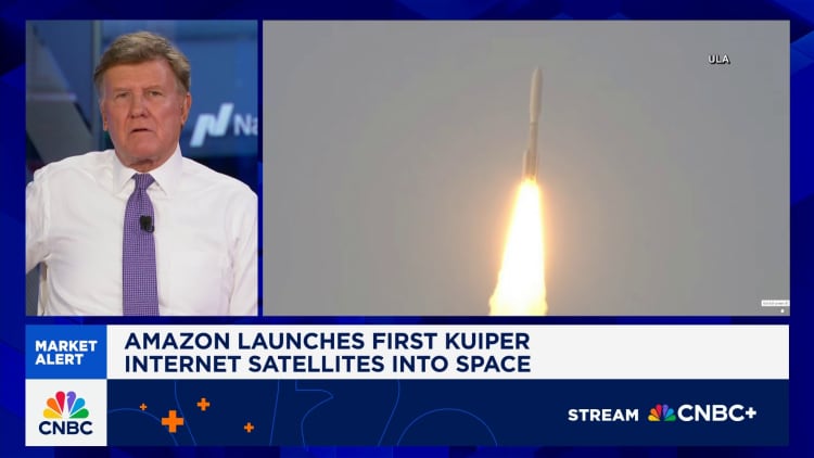 Amazon loods eerste Kuiper Internet -satelliete in die ruimte